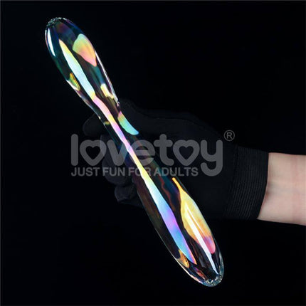 Glow in the Dark Glass Dildo Twilight Gleam Double Delight by secretsextoys.store