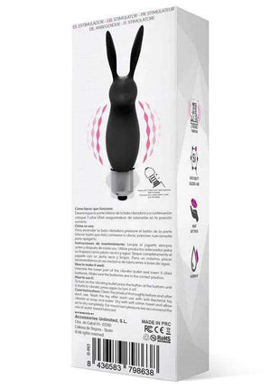 Black silicone Hopye rabbit vibrating bullet toy