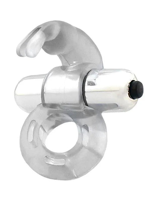 Horizon Vibrating Penis Ring with Rabbit Clear