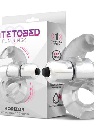 Horizon Vibrating Penis Ring with Rabbit Clear
