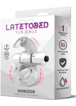 Horizon Vibrating Penis Ring with Rabbit Clear