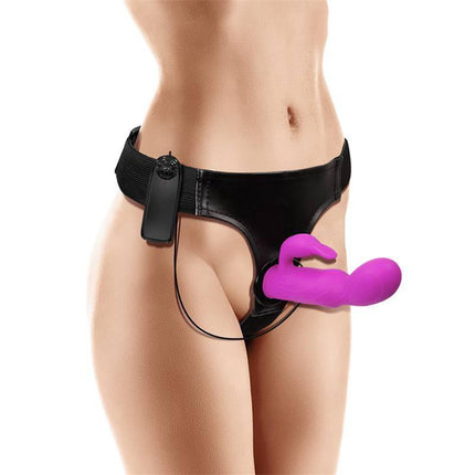 Hymax Strap-On Harness Multi-Speed Vibe with Rabbit and Remote Control