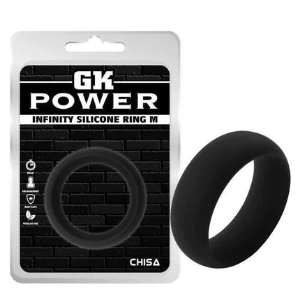 Infinity Silicone Cock Ring M Black