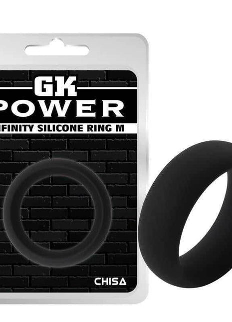 Infinity Silicone Cock Ring M Black