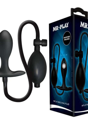 Inflatable Anal Plug with Internal Ball Weight