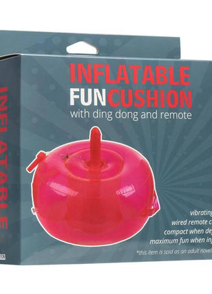 Inflatable Vibrating Cushion with Dildo and Remote Ding Dong