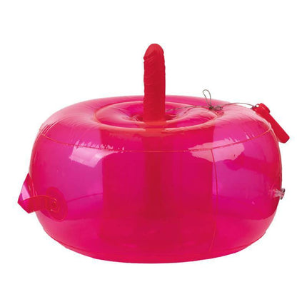 Inflatable Vibrating Cushion with Dildo and Remote Ding Dong