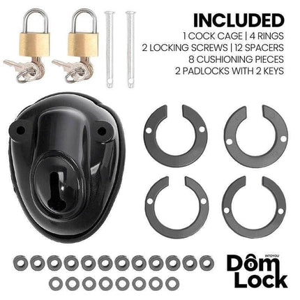 Inmate Chastity Cage with Spacers for Men