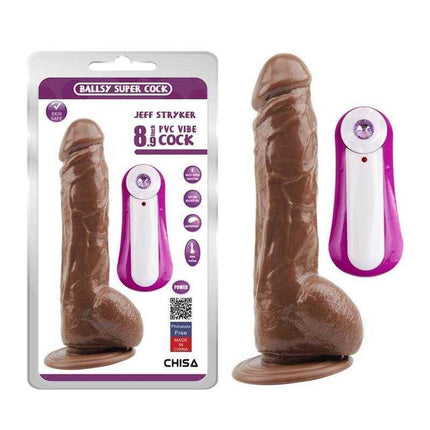 Jeff Stryker Vibrating Dildo 8.9 Brown
