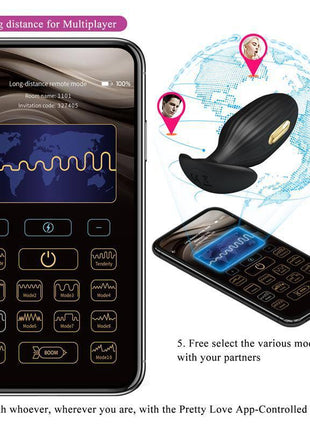 Jefferson Vibro Electroshock Anal Plug with App