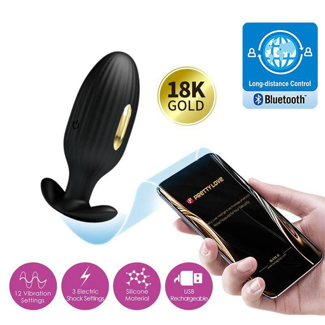 Jefferson Vibro Electroshock Anal Plug with App