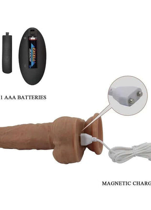 Jonathan Dildo with Vibration and Thrusting with Remote Control