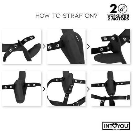 Jordan Strap-on with Double Vibrating Dildo and Remote