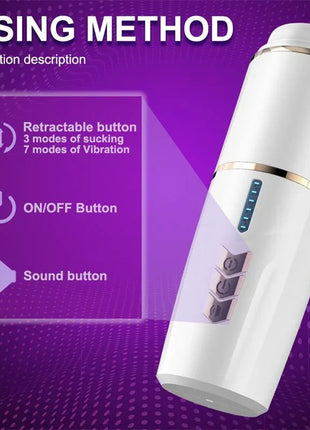 Kimi Male Masturbator with Telescoping and Rotation Functions