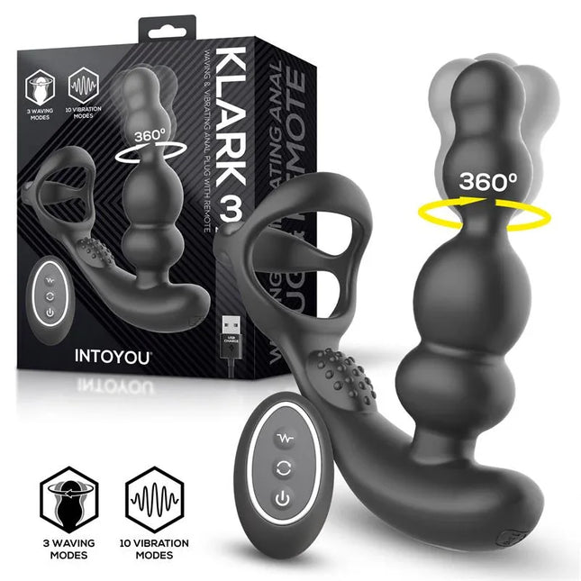 Klark Waving Vibrating Plug with Remote