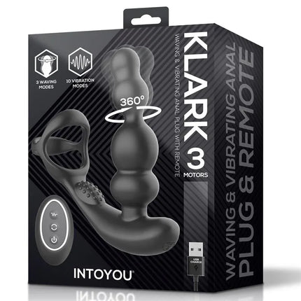 Klark Waving Vibrating Plug with Remote