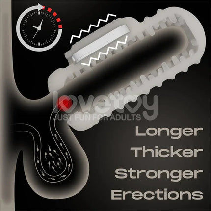 Knights Ring Vibrating Dual Purpose Sleeve Wavy