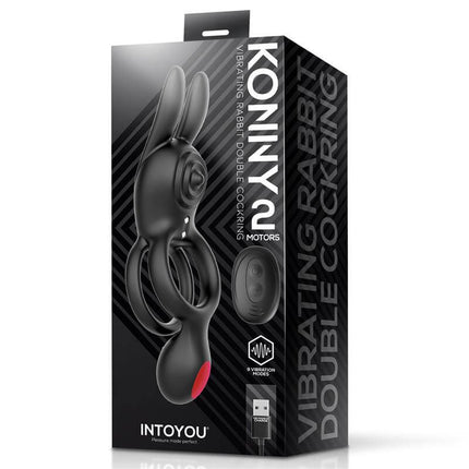 Konny Vibrating Rabbit Double Cockring with Remote