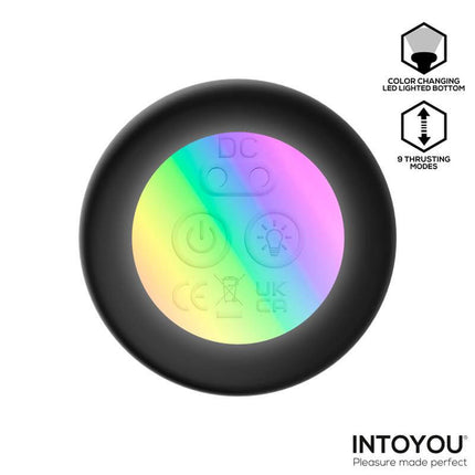 Krax Butt Plug with Vibration, Thrusting, Led Light and Remote