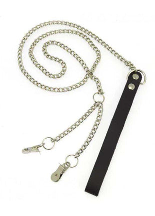 Labia and nipple leash for versatile restraint and stimulation