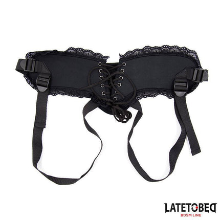Lace Edge Strap On with Silicone Ring