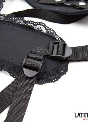 Lace Edge Strap On with Silicone Ring