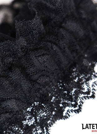 Lace Elastic Ankle Restraints Black