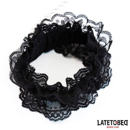 Lace Elastic Ankle Restraints Black