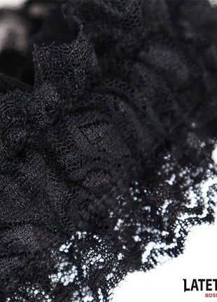 Lace Elastic Wrist Restraints Black