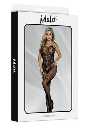 Lana Bodystocking open Crotch and Floral Pattern