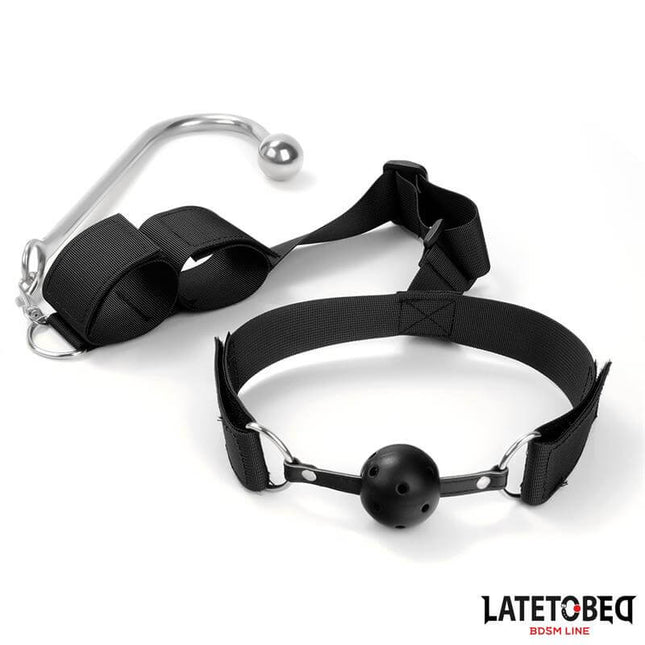 Mouth Gag with Cuff and Anal Hook