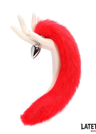 Anal plug with tail Red 40 cm