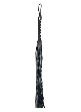 Black leather flogger 60 cm for BDSM play