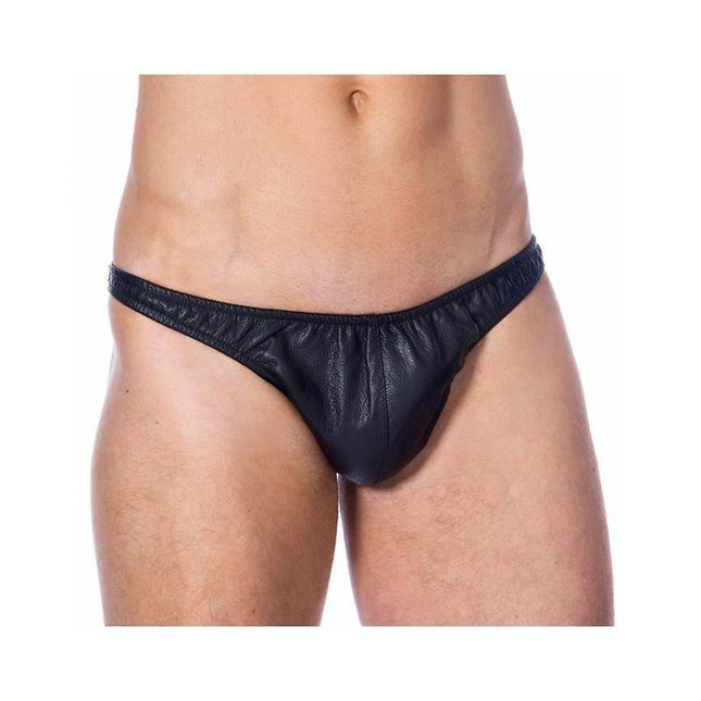 Leather Briefs Black S
