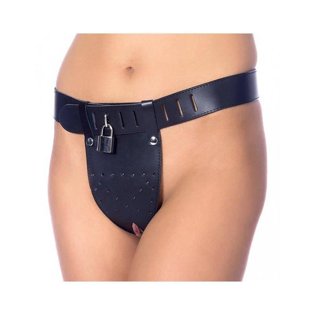 Leather Chastity Briefs with Padlocks S M