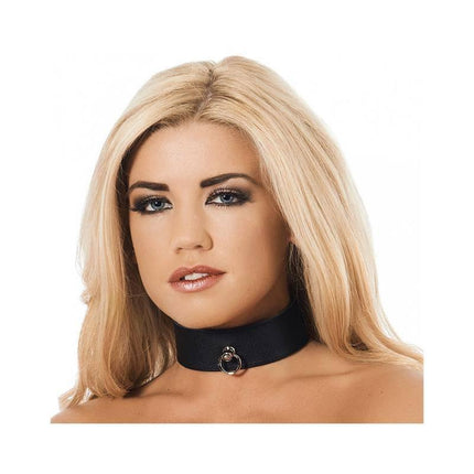 Leather Collar with Ring M L