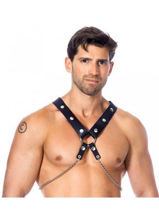 Leather Harness with Chains