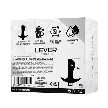 Lever Anal Plug with Vibration
