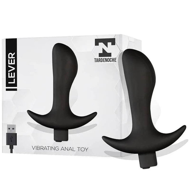 Lever Anal Plug with ergonomic silicone design and adjustable vibration function