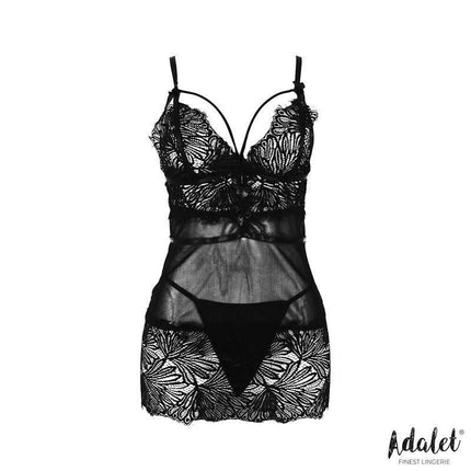 Lila Open Back Babydoll and Thong