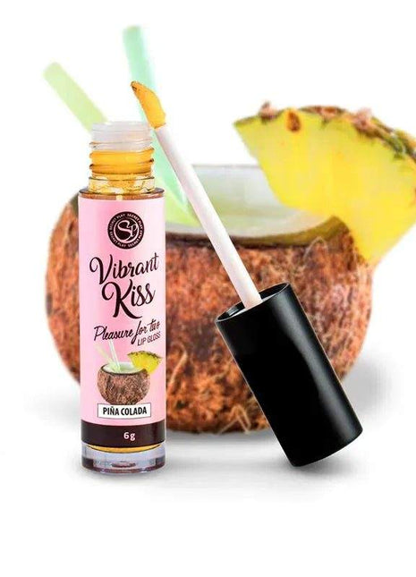 Lip Gloss Vibrant Kiss piña colada flavor glossy lips