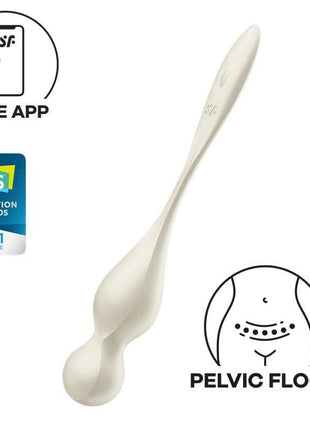 Love Birds 1 Kegel Balls with APP White