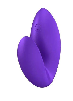 Silicone suction cup hook in Love Riot Purple, with a smooth oval shape and raised hanging tab