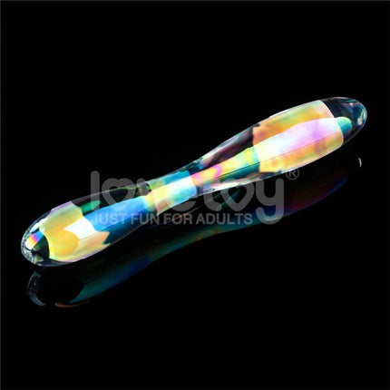 Glow in the Dark Glass Dildo Twilight Gleam Double Delight by secretsextoys.store