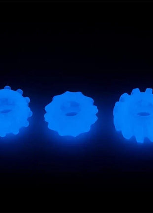Lumino Play Set 3 Penis Ring Blue Light - Secretsextoys.store