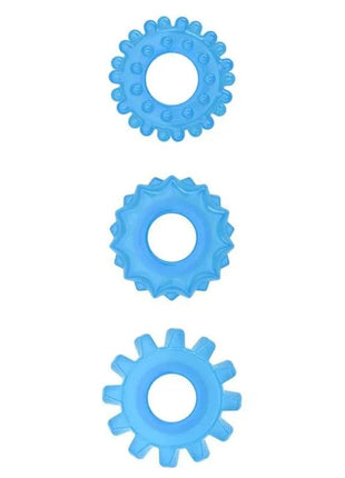 Lumino Play Set 3 Penis Ring Blue Light - Secretsextoys.store
