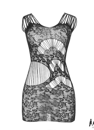 Luna Bodystocking Geometric and Floral Pattern