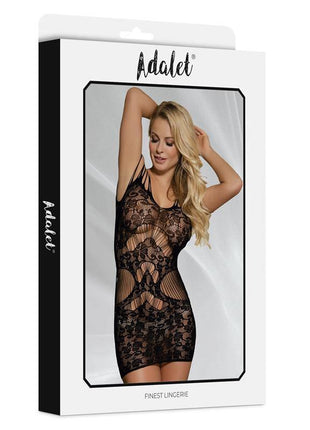 Luna Bodystocking Geometric and Floral Pattern