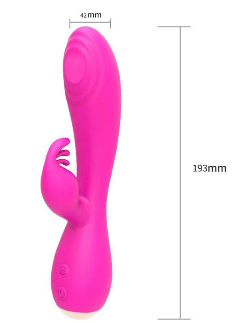 Magic Stick Rabbit Vibe with Pulsation Fuchsia