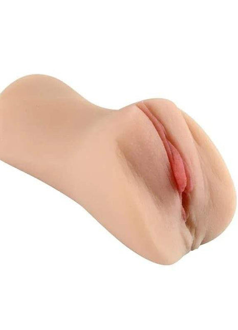 Male Masturbator Vagina Regina Skin in pale peach silicone, with a realistic sculpted outer form and textured opening